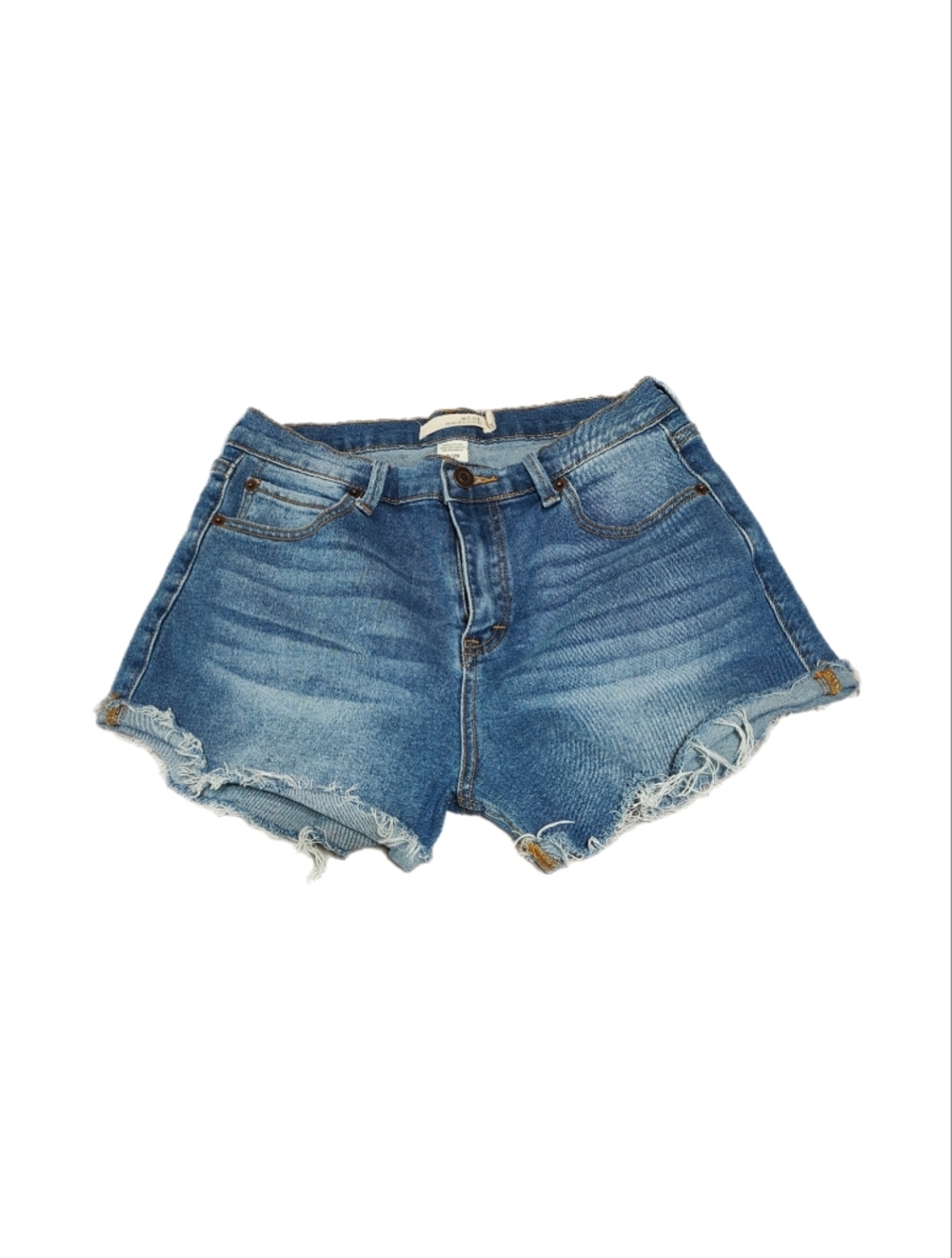 Classic Distressed Denim Shorts - Blue